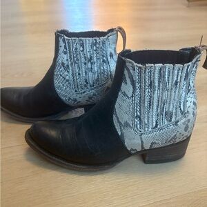Freebird Salamanca - Black and Snake Booties